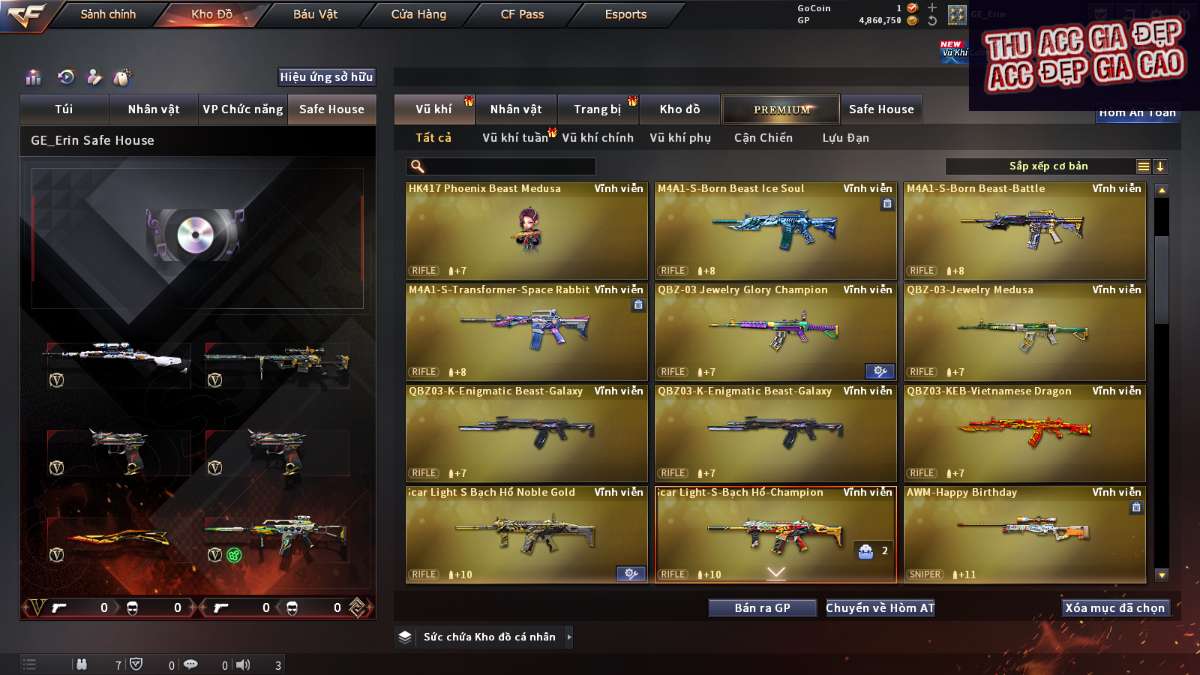 shop acc cf uy tin gia re
